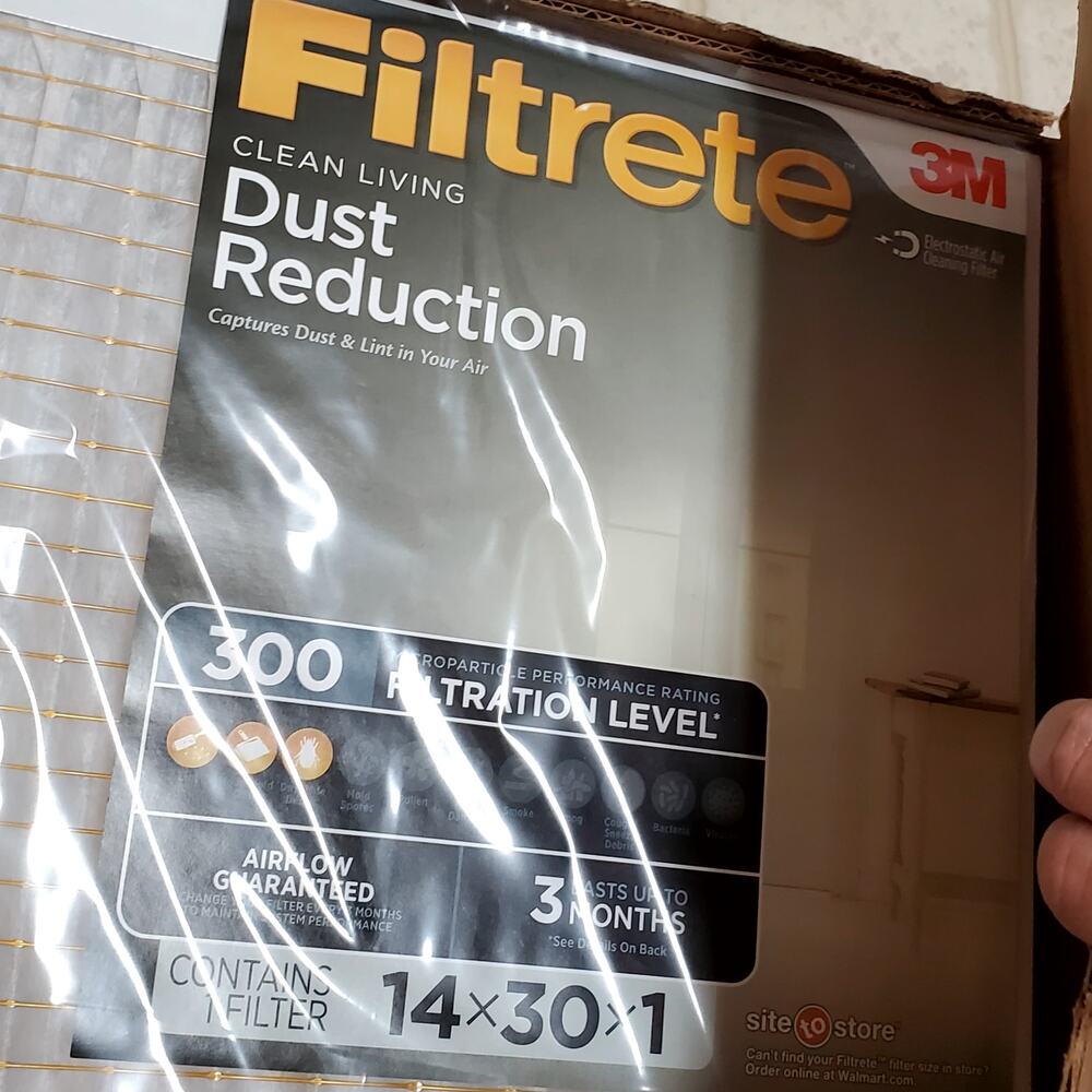 Filtrete 14" x 30" x 1" Air Filter MPR 300 MERV 5 Dust Reduction